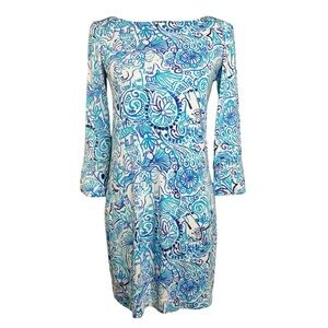 Lilly Pulitzer Blue and White Mini Dress